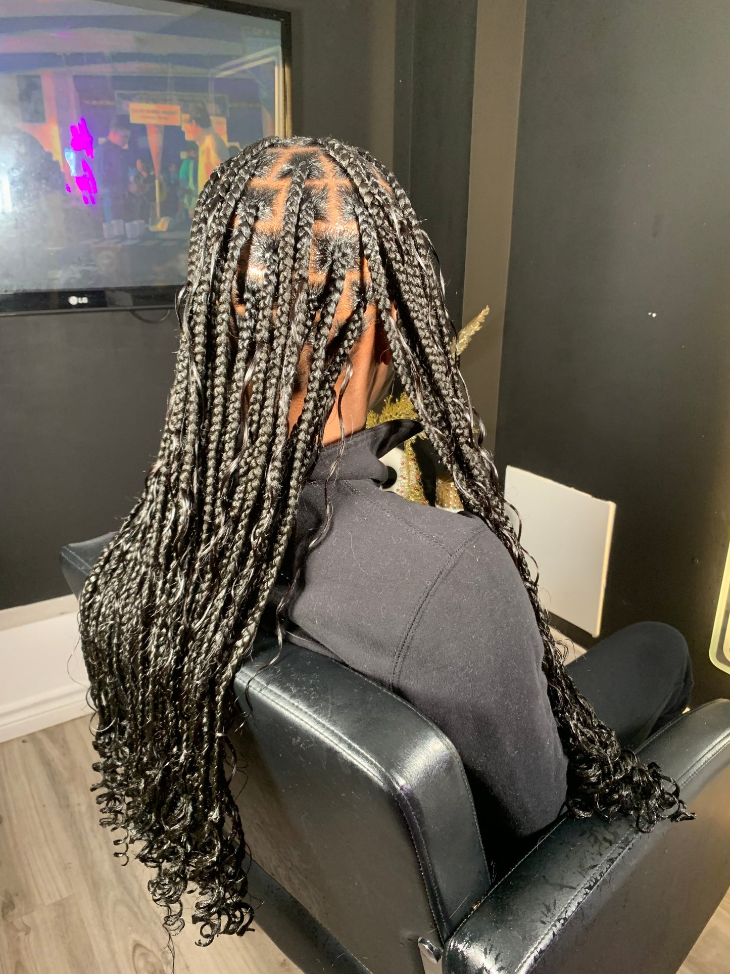 Goddess knotless Braids Touch Up