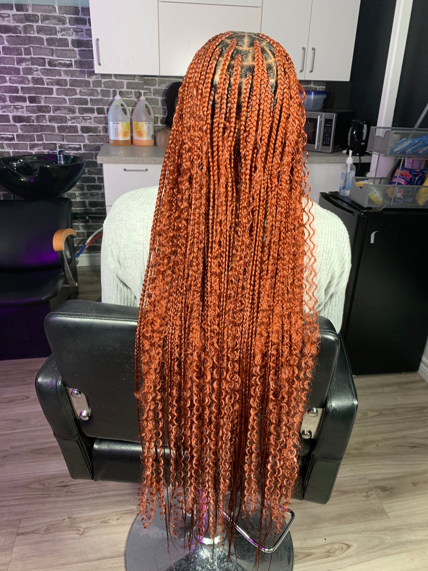 Goddess knotless Braids Touch Up